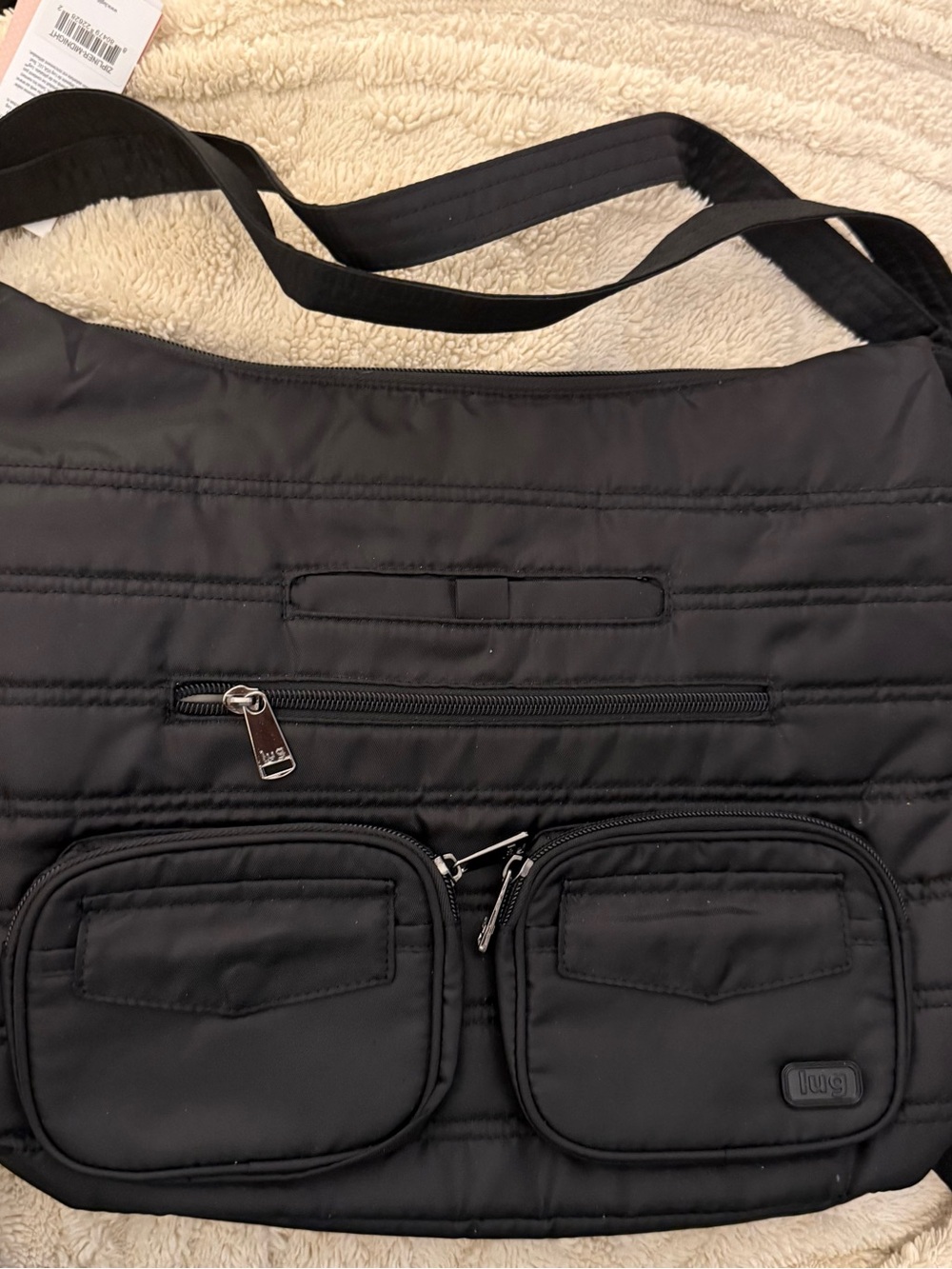 NWT Lug Zipliner Midnight Black Crossbody Shoulder Bag